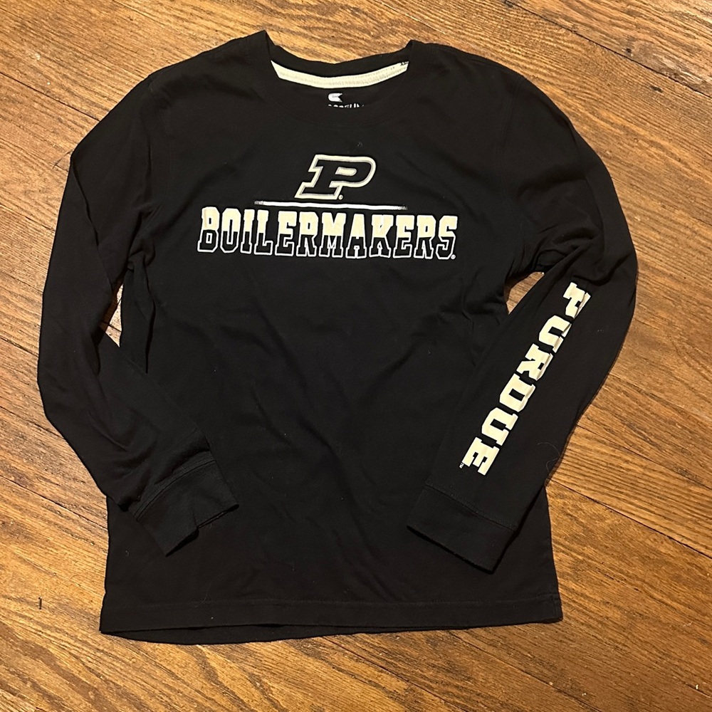 Purdue Boilermakers Kids Black Long Sleeve Tee